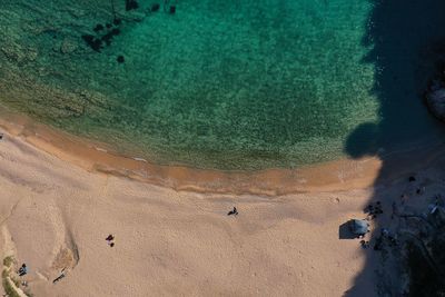 Blue water beach cove of the mediterranean sea, on the costa brava of spain