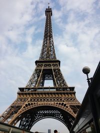 Low angle view of eiffel tower