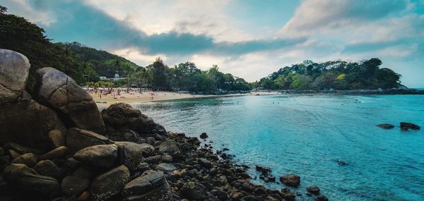 Panoramic view of sea against sky