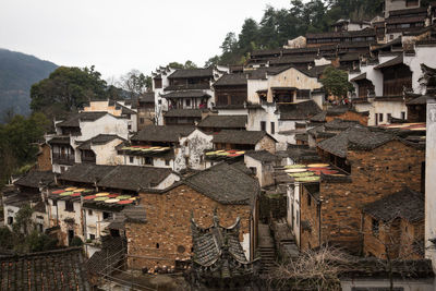 View of buildings in town