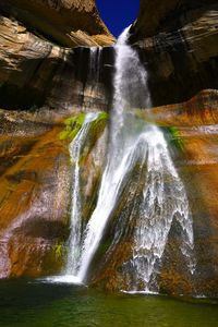 Scenic view of waterfall