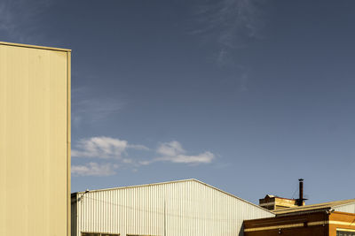 Details of a warehouse building in an industrial landscape in a suburb of a european city