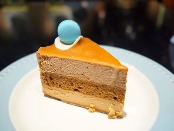 Close-up of cake in plate