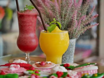 Close-up of drink on table