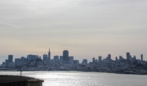 River with cityscape against the sky