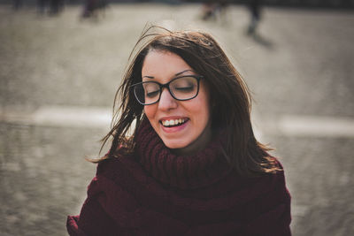 Close-up of smiling woman