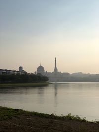 View of mosque at waterfront