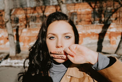 Portrait of beautiful young woman