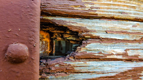 Close-up of old weathered wall