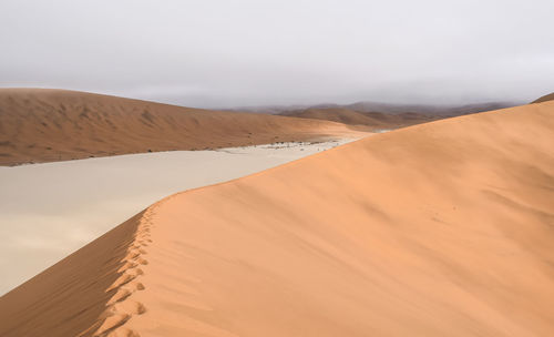 Scenic view of desert against sky