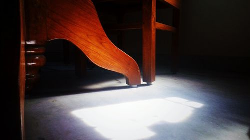 Shadow of sunlight on floor