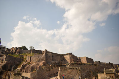 Golconda fort old historical in india area background stock photograph