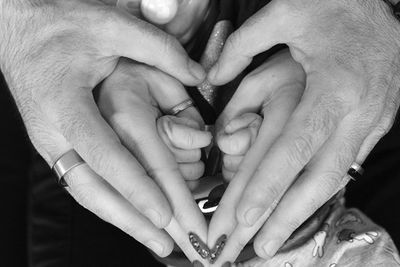 Close-up of couple hands