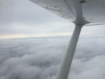 Scenic view of cloudscape seen from airplane