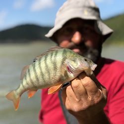 Man holding fish