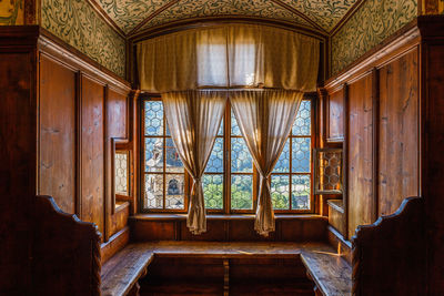 The knight's hall in the medieval orava castle. oravsky podzamok, slovakia, 21 july 2022