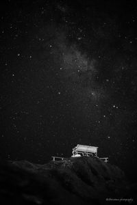 Low angle view of star field against star field