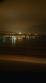 Illuminated city at night