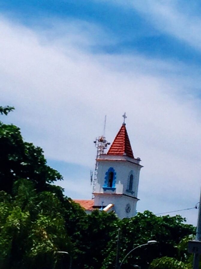 building exterior, built structure, architecture, sky, tree, outdoors, no people, cloud - sky, low angle view, place of worship, religion, day, nature