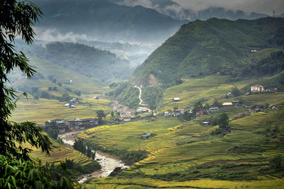 High angle view of landscape