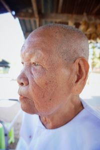 Close-up of man looking away