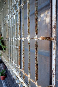 Close up of chain link fence