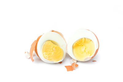 Close-up of fruits against white background