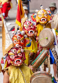 Close-up of toys for sale in market