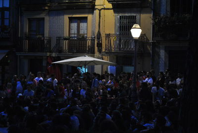 Crowd at night