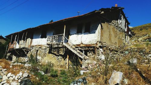 Low angle view of house