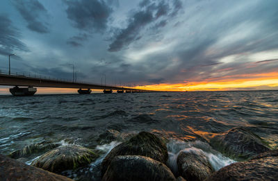 View of bridge over sea