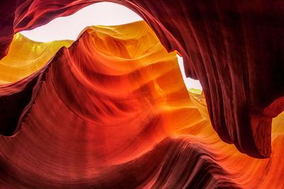 Low angle view of rock formation