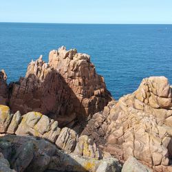 Rock formations in sea