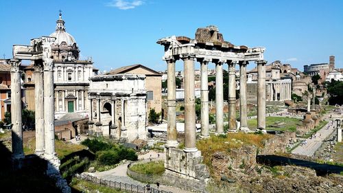 Historic roman forum against sky