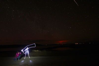 Scenic view of landscape at night