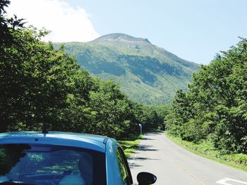 Road passing through mountains