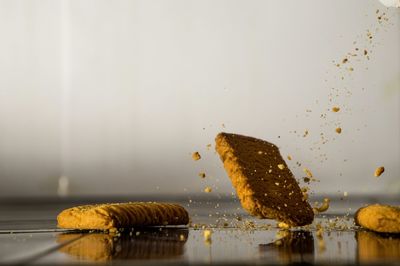 Close-up of food on table