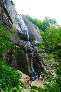 People at waterfall