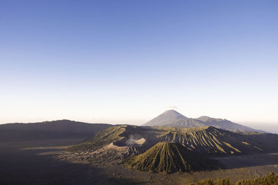 Scenic view of landscape against clear sky