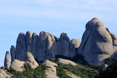 Rock formations on mountain