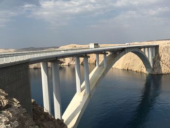 Krk bridge over sea