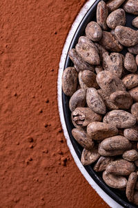 Close-up of roasted coffee beans