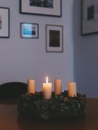 Close-up of illuminated lamp