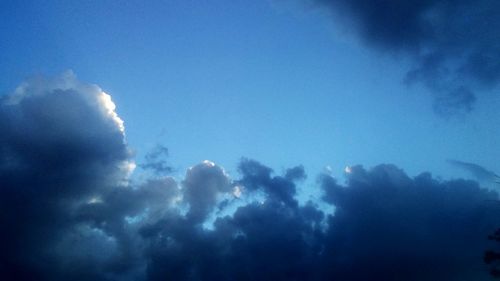 Low angle view of clouds in sky