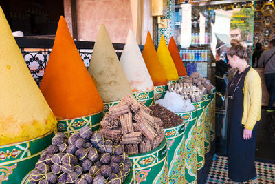 Panoramic view of market stall for sale