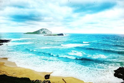 Scenic view of sea against sky