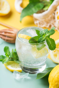 Close-up of drink on table