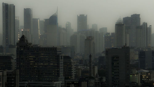 View of skyscrapers in city