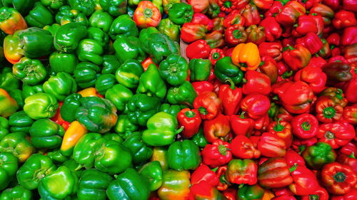 Full frame shot of bell peppers