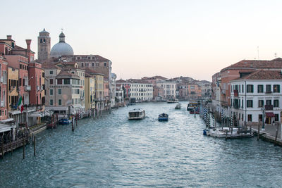 View of canal in city